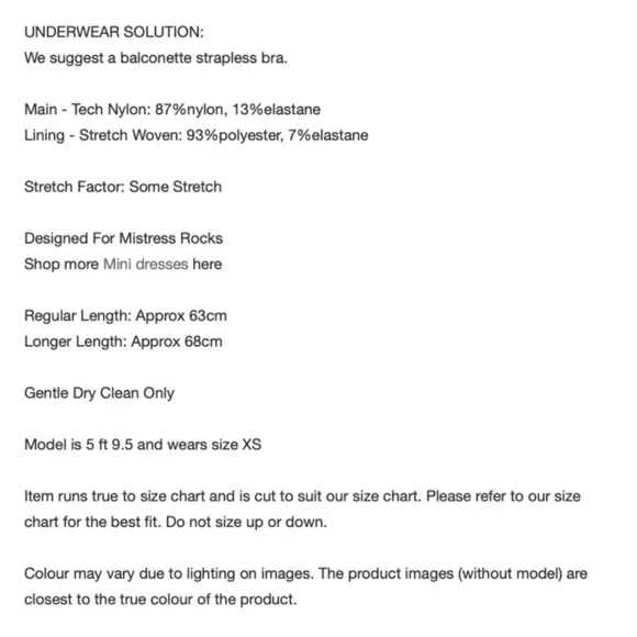 NWT Mistress Rocks BLACK STRAPLESS CORSET MINI DRESS Size S “Tall” Length - Picture 4 of 9